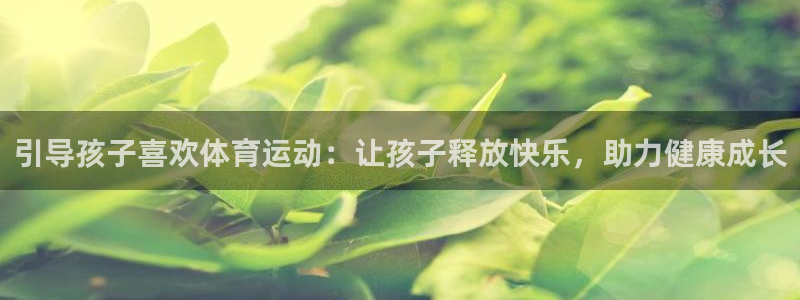 意昂33官网：引导孩子喜欢体育运动：让孩子释放快乐，助力健康成长