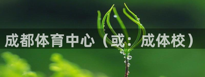 意昂3平台总代理：成都体育中心（或：成体校）